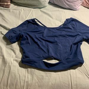 Navy blue crop top